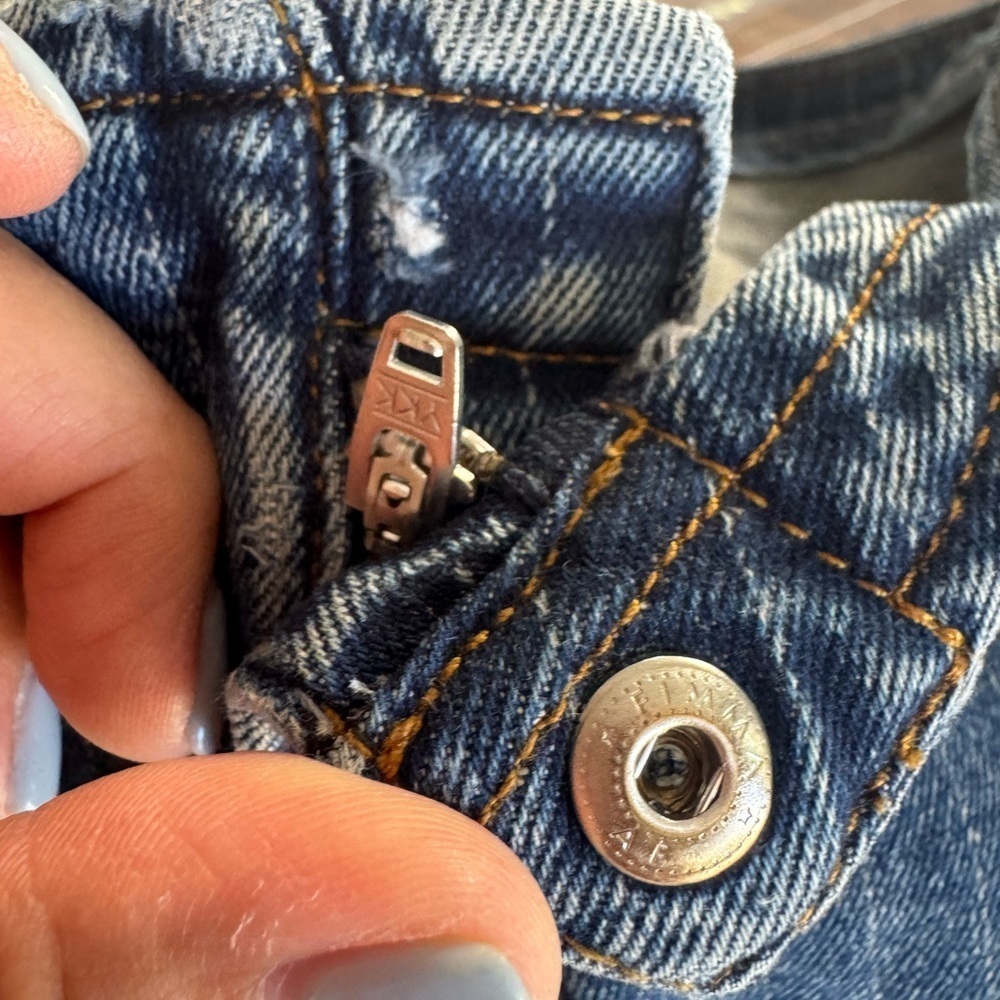 ASOS MICRO MINI DENIN SKIRT blue jeans size 12 missing the snap on the front - Picture 11 of 12